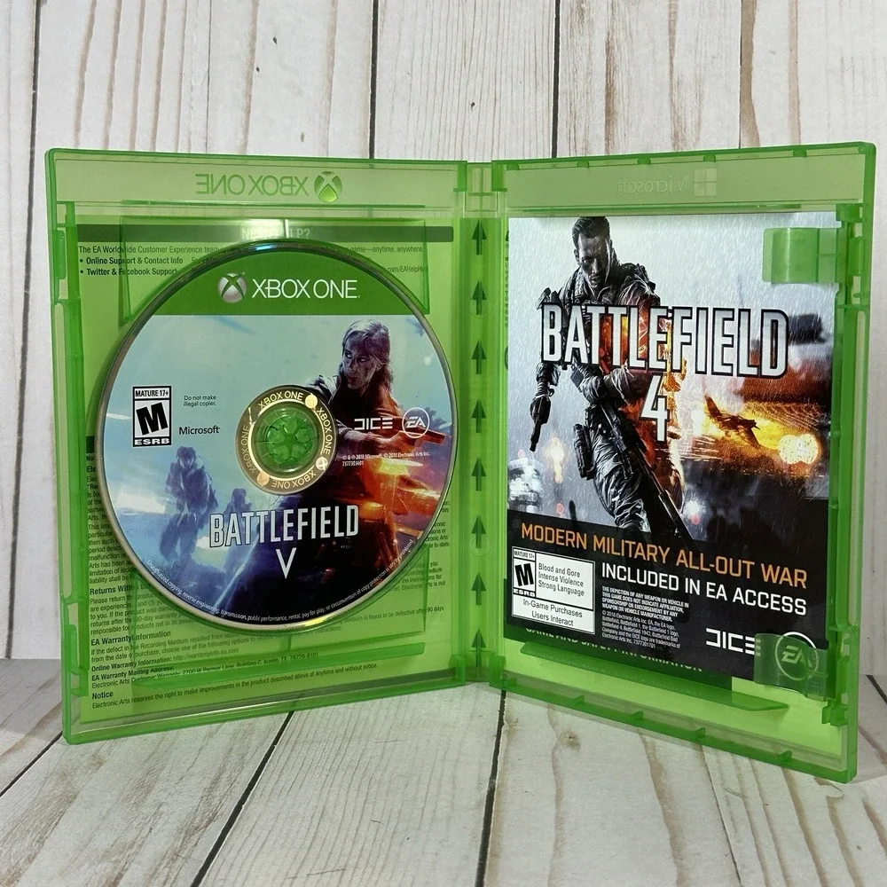 Battlefield 1 & Battlefield V Microsoft Xbox One Game CIB 2‎ Lot